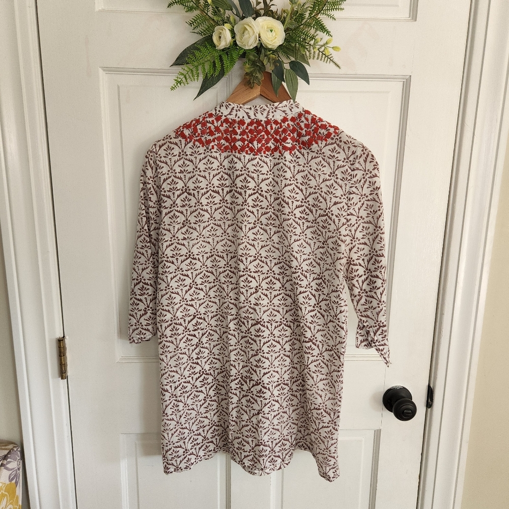 Figue Brown Leaf Beaded Tunic - Picture 3 of 6